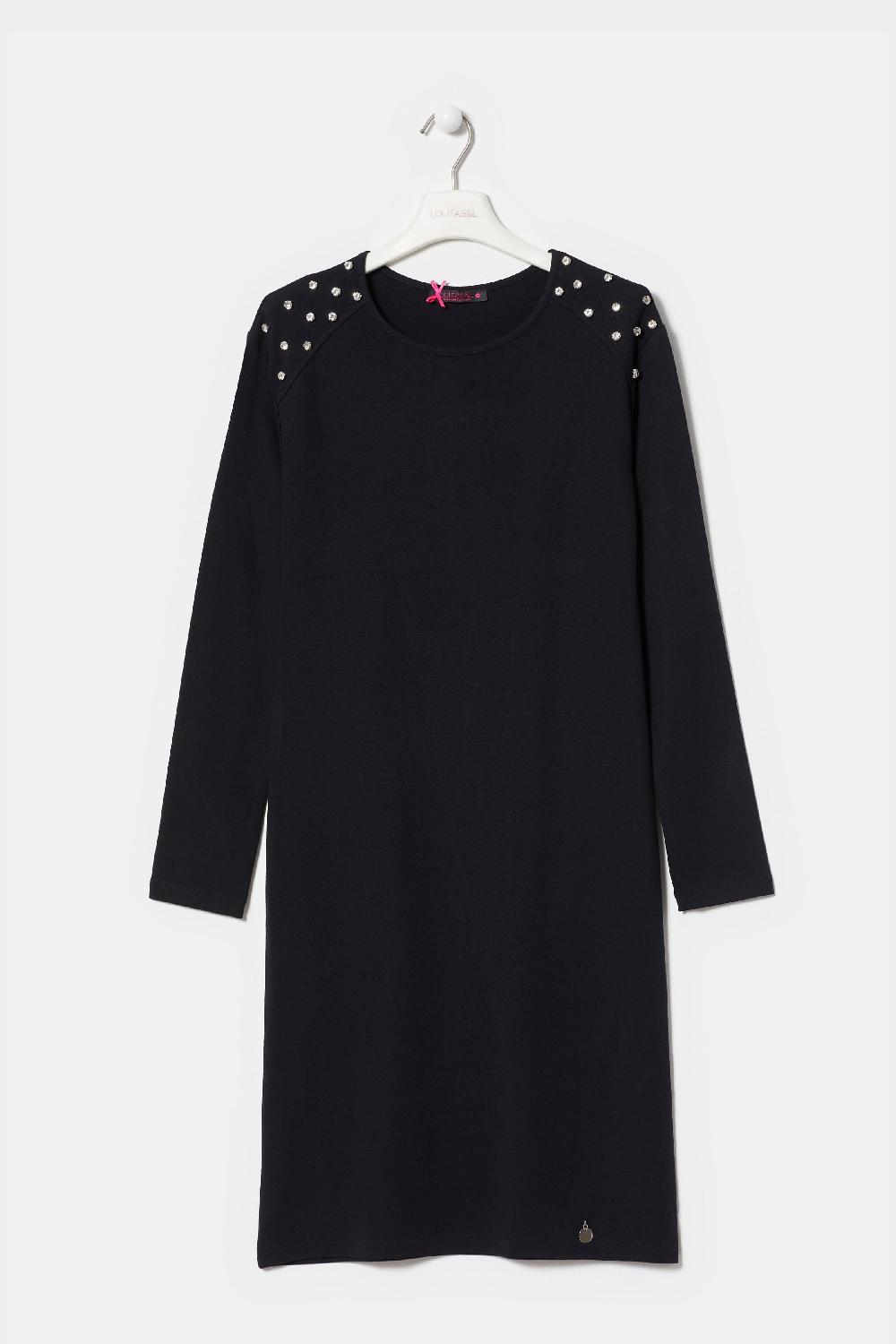 Lolitas&l Vestido Negro Largo Con Detalle Stras En El Hombro LolitasyL