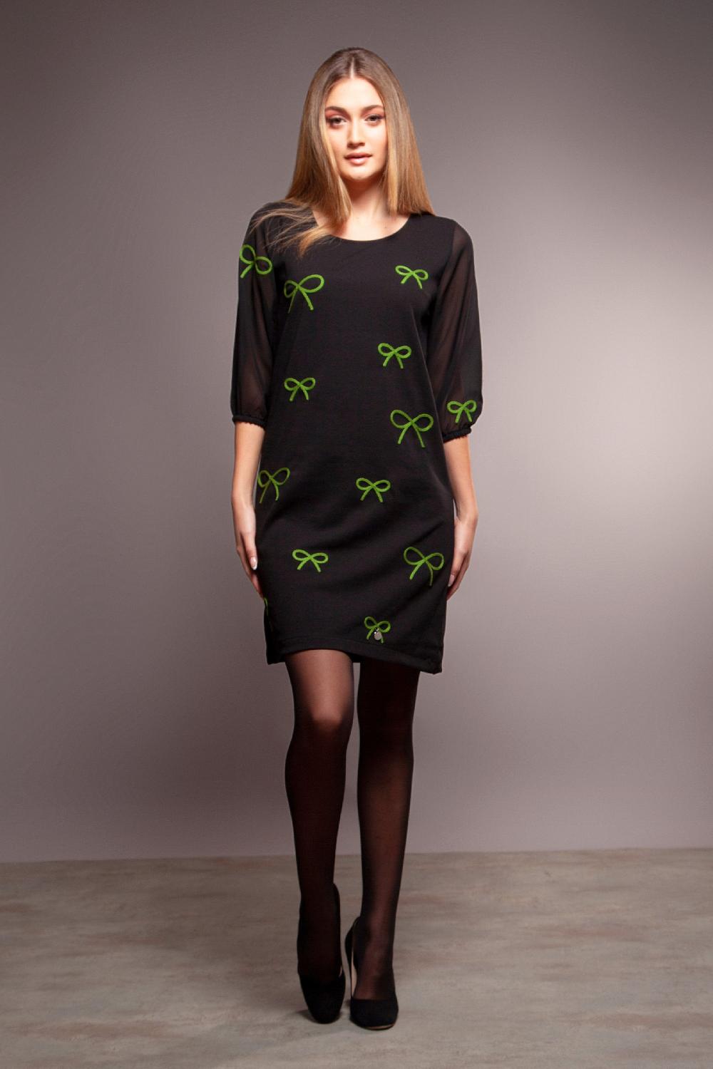 lolitas&l Vestido negro lazos verdes bordados Lolitas&L