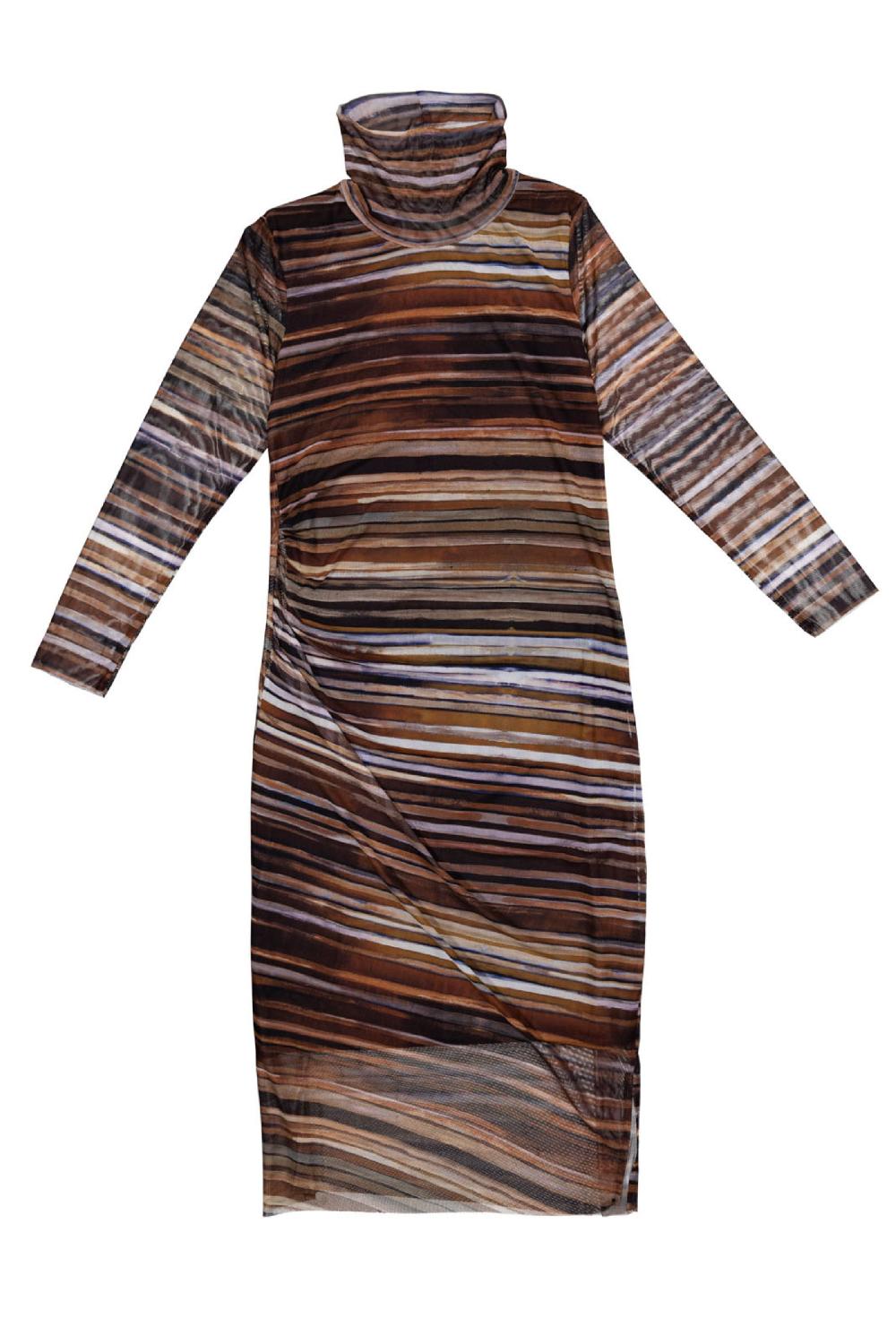 Lolitas&l Vestido Punto De Rayas Largo En Tonos Tierra Lolitas&L