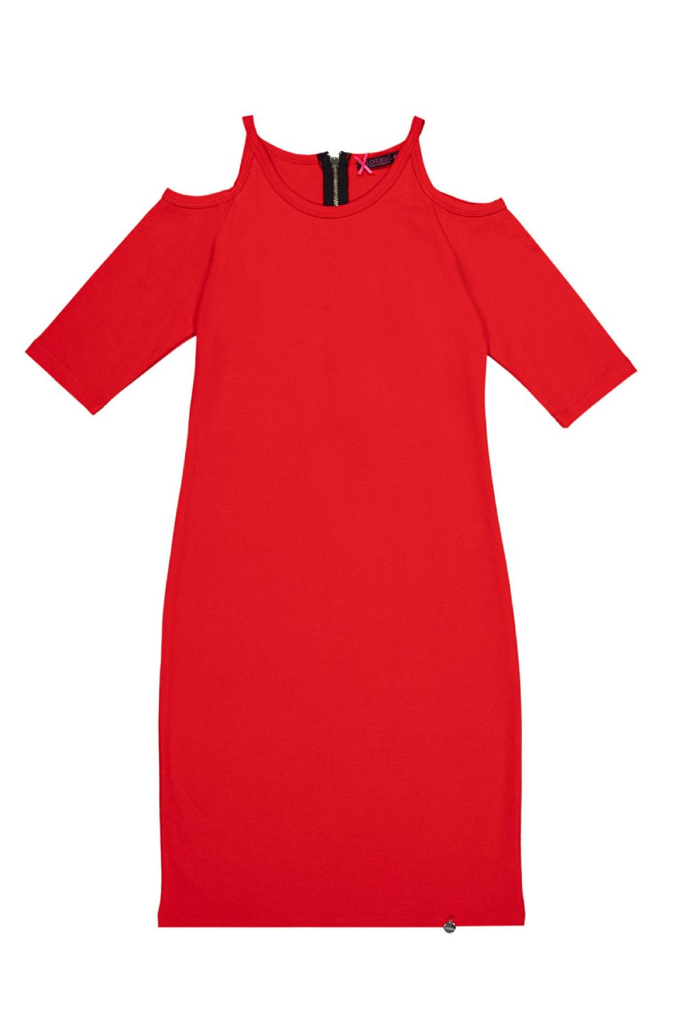 Lolitas&l Vestido Rojo Ajustado Hombros Descubiertos Lolitas&L