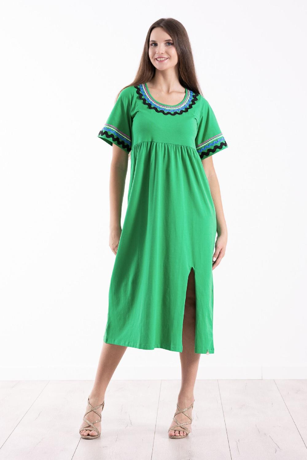 lolitas&l Vestido verde algodon largo con picunela Lolitas&L