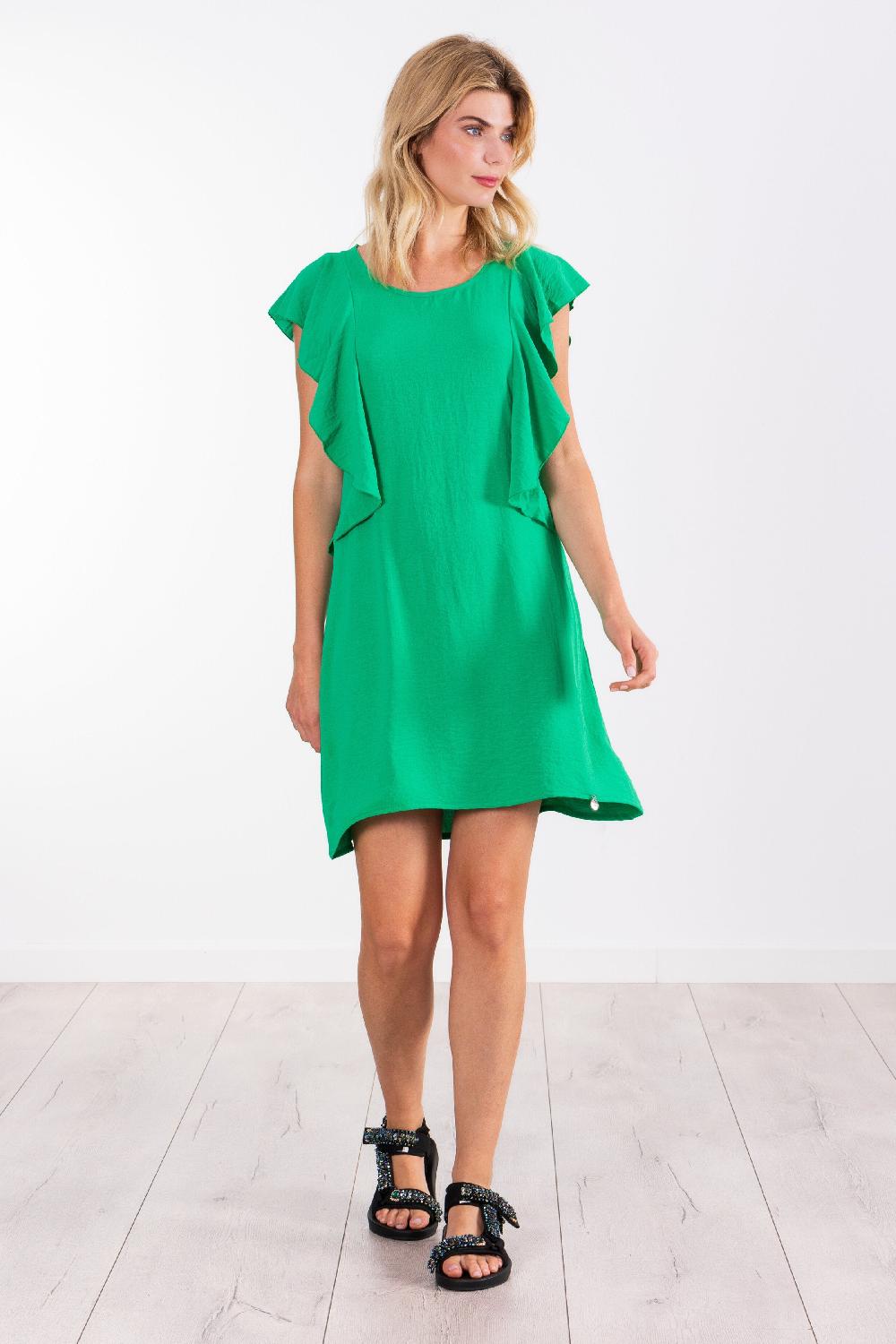 lolitas&l Vestido verde manzana corto con volantes LolitasyL