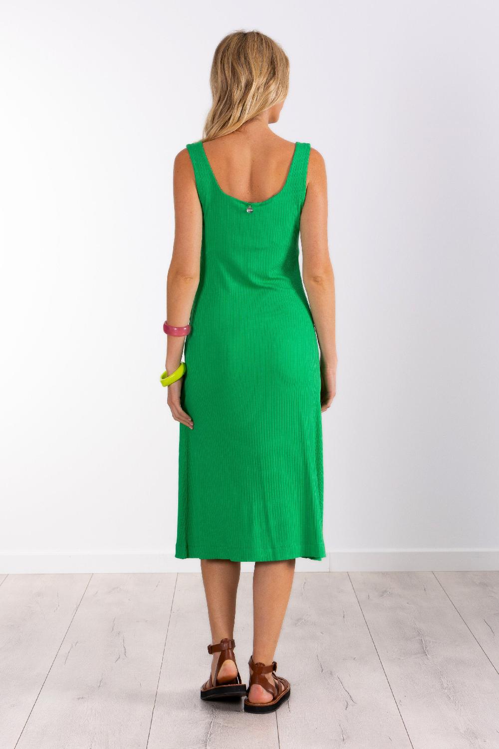 Lolitas&l Vestido Verde Manzana Largo De Tirantes En Punto Rayas LolitasyL