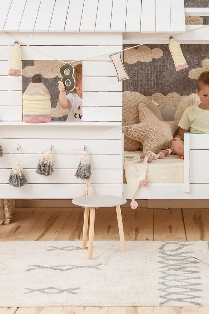 Lorena Canals ALFOMBRA LAVABLE ATLAS NATURAL/VINTAGE BLUE