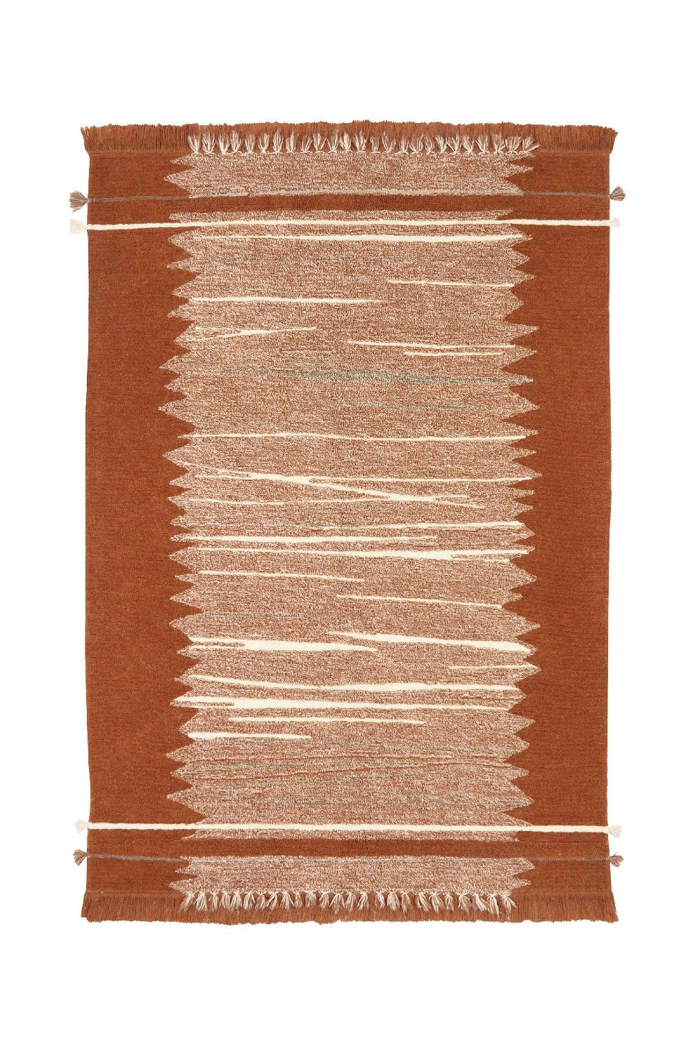 lorena canals ALFOMBRA LAVABLE DE LANA SUMAK TERRACOTA