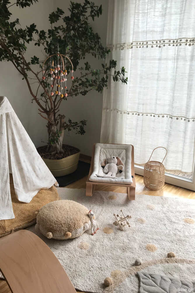 Lorena Canals ALFOMBRA LAVABLE HIPPY DOTS NATURAL - HONEY