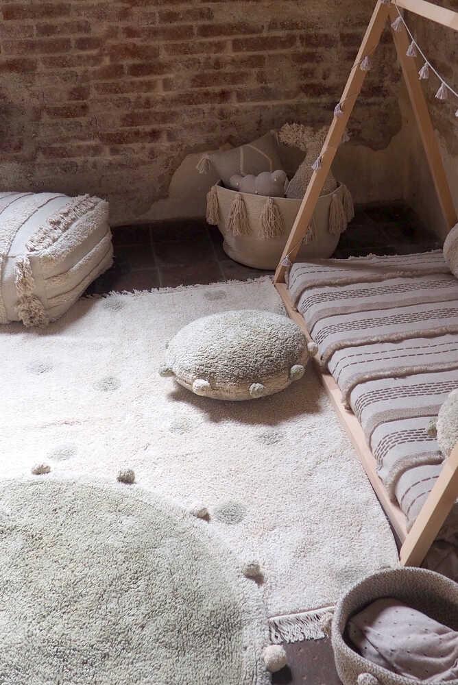 Lorena Canals ALFOMBRA LAVABLE HIPPY DOTS NATURAL - OLIVE