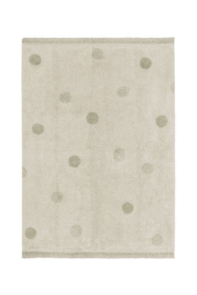 lorena canals ALFOMBRA LAVABLE HIPPY DOTS NATURAL - OLIVE