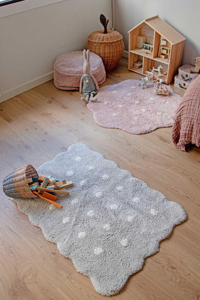 Lorena Canals ALFOMBRA LAVABLE MINI BISCUIT GRIS PERLA