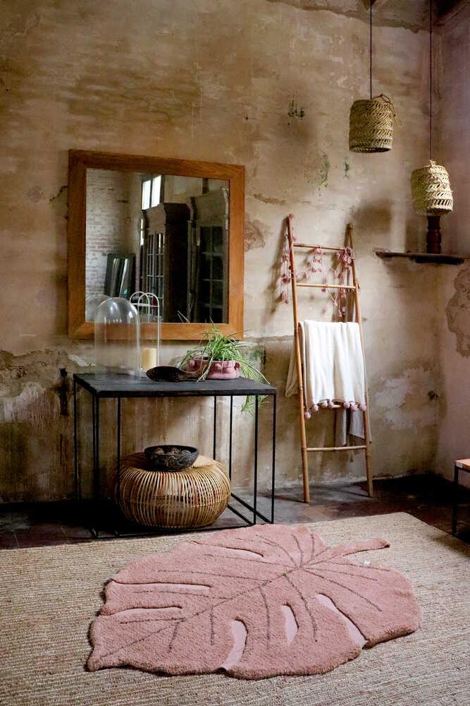 Lorena Canals ALFOMBRA LAVABLE MONSTERA VINTAGE NUDE