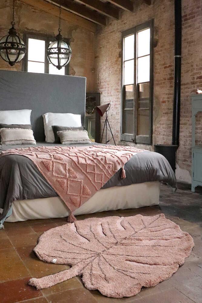 Lorena Canals ALFOMBRA LAVABLE MONSTERA VINTAGE NUDE