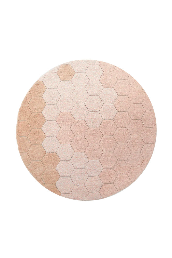lorena canals ALFOMBRA LAVABLE REDONDA HONEYCOMB ROSE