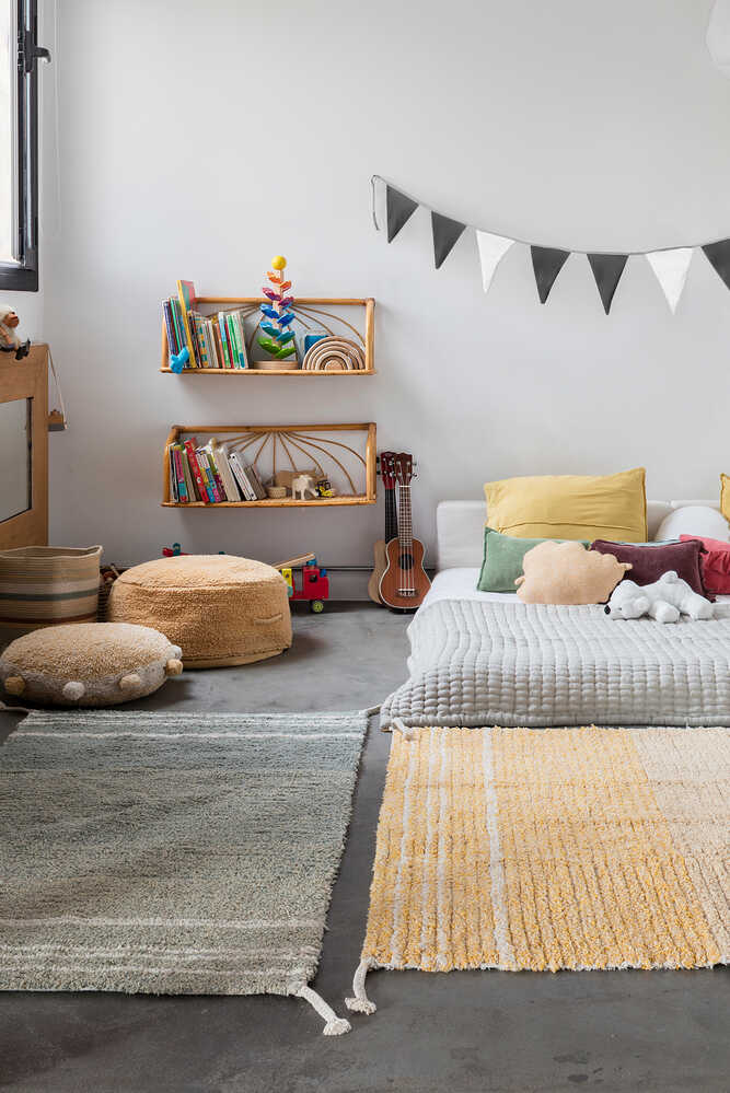 Lorena Canals ALFOMBRA LAVABLE REVERSIBLE TWIN VINTAGE BLUE