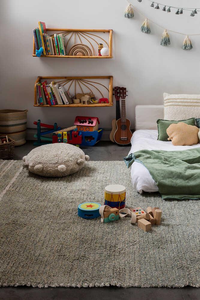 Lorena Canals ALFOMBRA LAVABLE REVERSIBLE TWIN VINTAGE BLUE