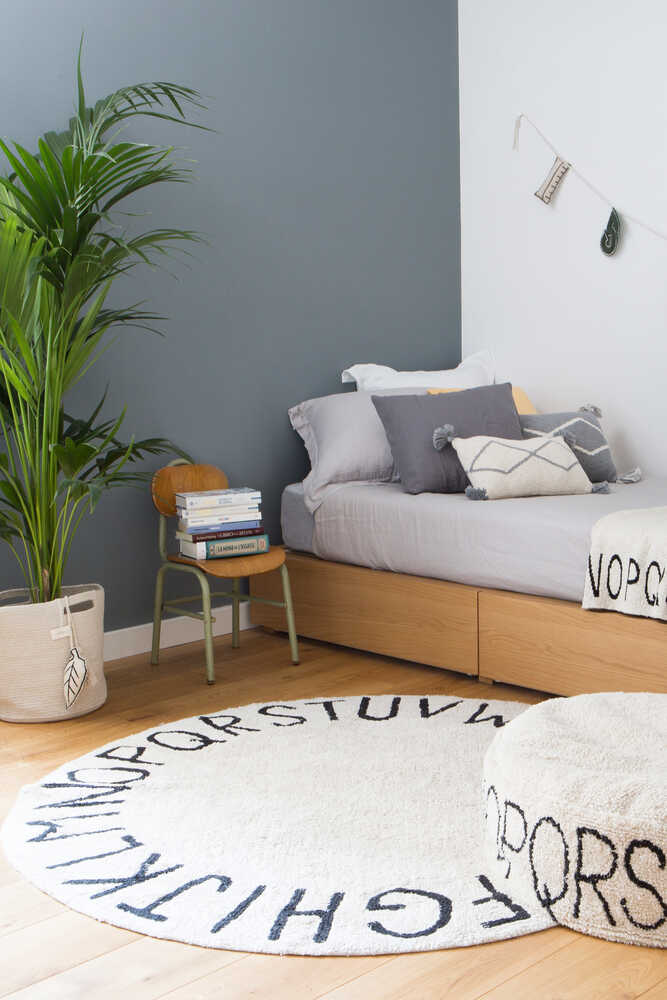 Lorena Canals ALFOMBRA LAVABLE ABC NATURAL BLACK