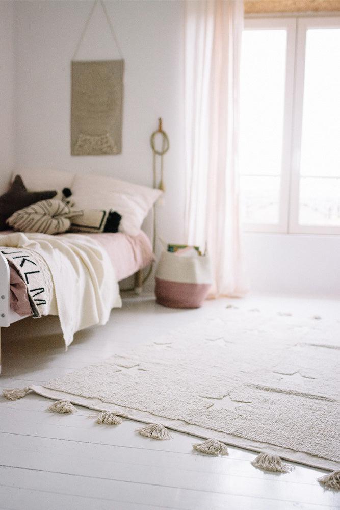 Lorena Canals ALFOMBRA LAVABLE HIPPY STARS NATURAL