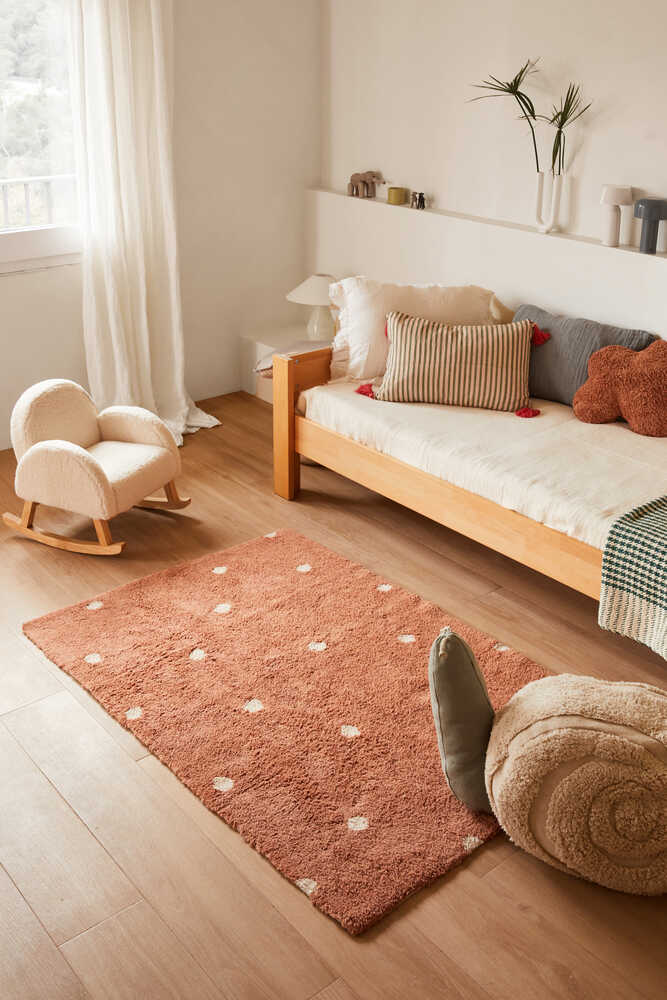 Lorena Canals ALFOMBRA LAVABLE MINI DOT CHESTNUT