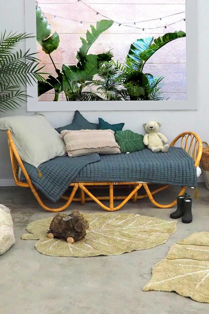 Lorena Canals ALFOMBRA LAVABLE MINI MONSTERA OLIVE