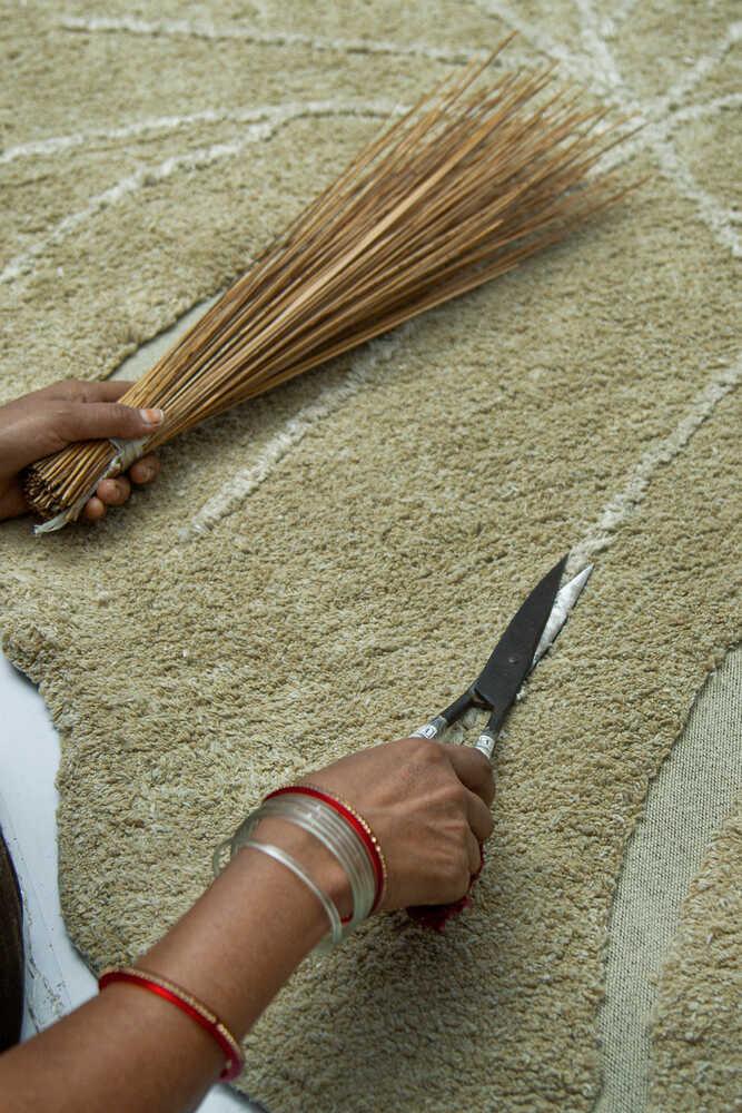 Lorena Canals ALFOMBRA LAVABLE MINI MONSTERA OLIVE