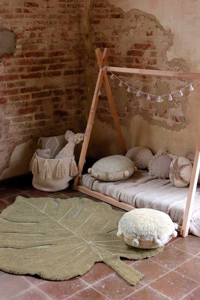 Lorena Canals ALFOMBRA LAVABLE MONSTERA OLIVE