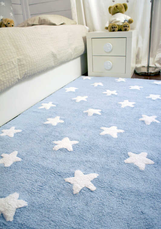 Lorena Canals ALFOMBRA LAVABLE STARS BLUE