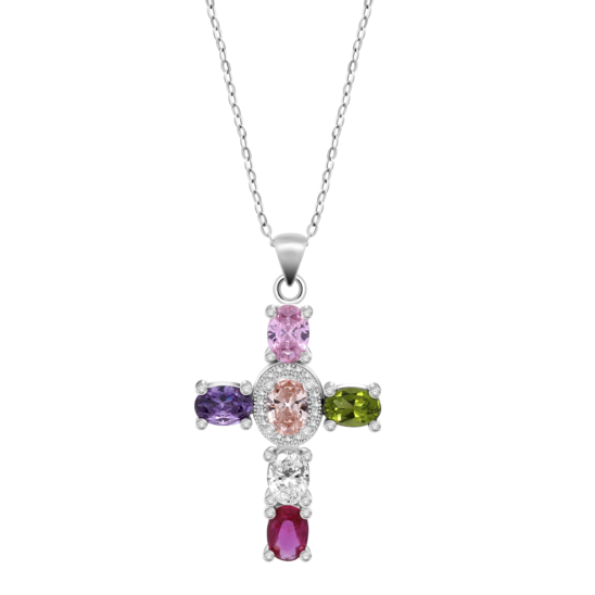 lotus COLLAR CRUZ LOTUS SILVER COLORS LP3710-1/1 PLATA MUJER