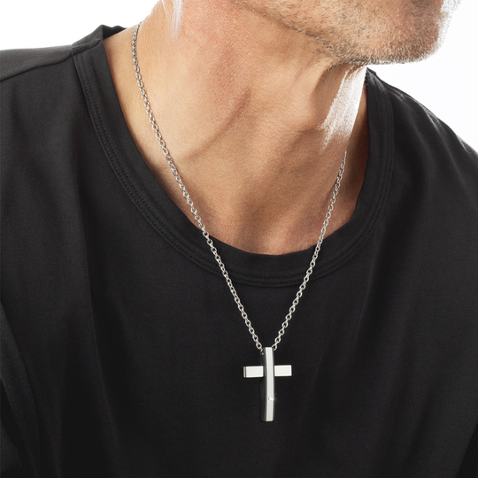 Lotus COLLAR CRUZ LOTUS STYLE MEN IN BLACK LS2369-1/1 ACERO INOXIDABLE 316L HOMBRE