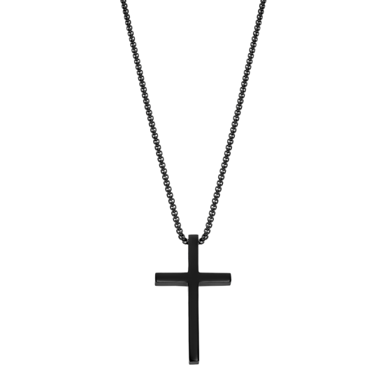 lotus COLLAR CRUZ LOTUS STYLE MEN IN BLACK LS2370-1/1 ACERO INOXIDABLE 316L HOMBRE