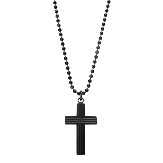lotus COLLAR CRUZ LOTUS STYLE MEN IN BLACK LS2371-1/1 ACERO INOXIDABLE 316L HOMBRE