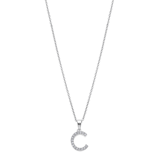 lotus COLLAR LETRA C LOTUS SILVER TRENDY LP1958-1/C PLATA MUJER