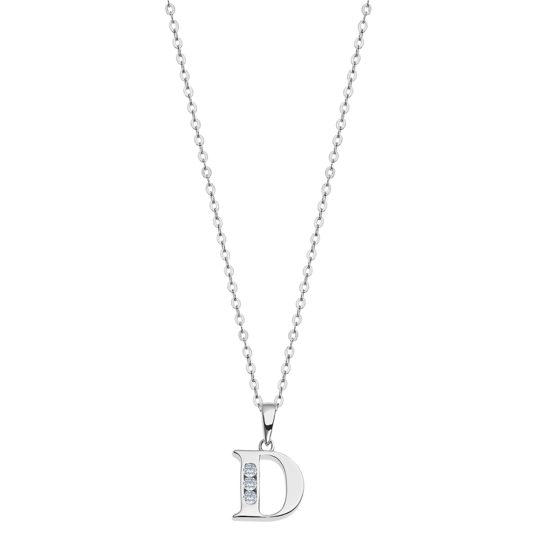 lotus COLLAR LETRA D LOTUS SILVER TRENDY LP3054-1/D PLATA MUJER