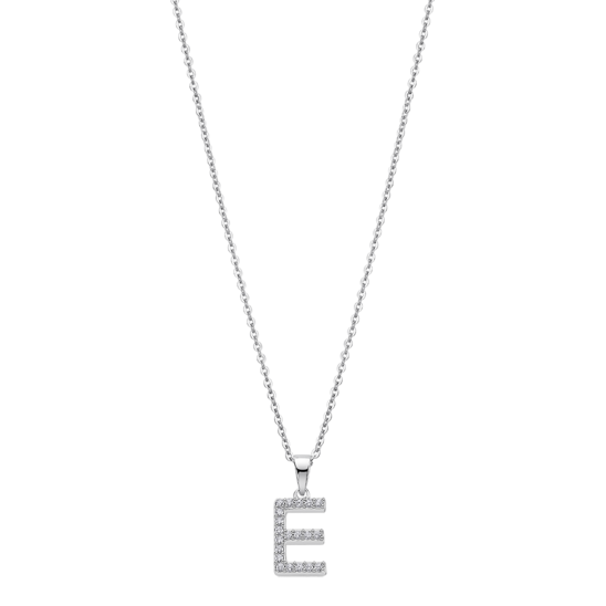 lotus COLLAR LETRA E LOTUS SILVER TRENDY LP1958-1/E PLATA MUJER