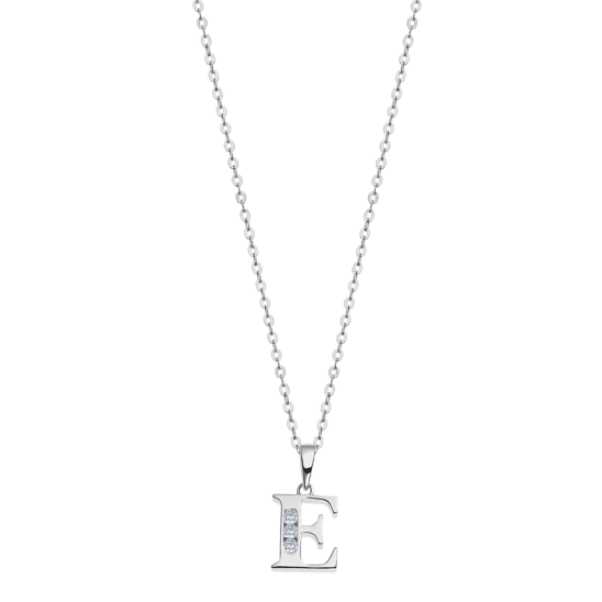 lotus COLLAR LETRA E LOTUS SILVER TRENDY LP3054-1/E PLATA MUJER