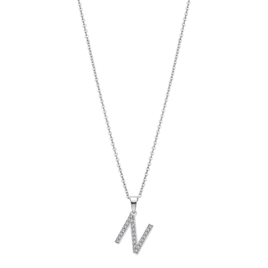 lotus COLLAR LETRA N LOTUS SILVER TRENDY LP1958-1/N PLATA MUJER