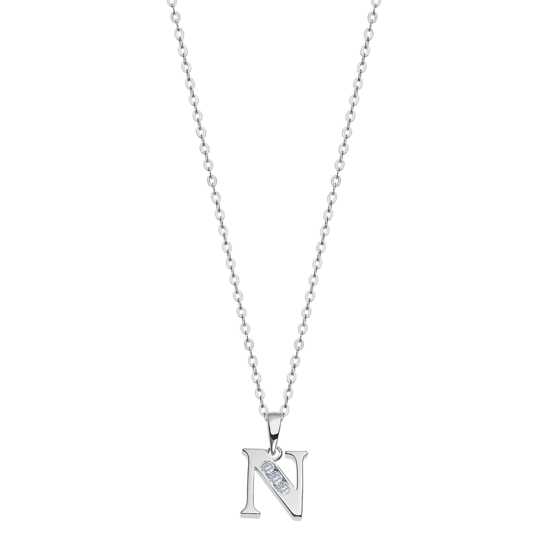 lotus COLLAR LETRA N LOTUS SILVER TRENDY LP3054-1/N PLATA MUJER