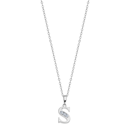 lotus COLLAR LETRA S LOTUS SILVER TRENDY LP3054-1/S PLATA MUJER