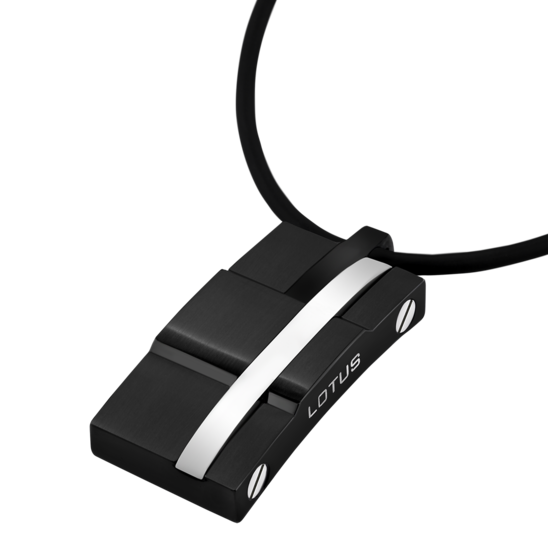 lotus COLLAR LOTUS STYLE MEN IN BLACK LS1316-1/2 ACERO HOMBRE