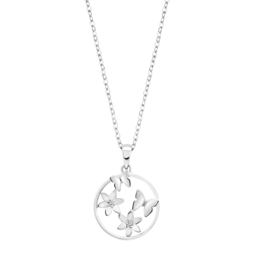 lotus COLLAR MARIPOSA LOTUS SILVER MYSTIC LP3592-1/1 PLATA MUJER