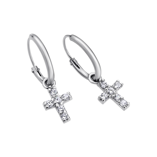 lotus PENDIENTES CRUZ LOTUS SILVER TRENDY LP1243-4/1 PLATA MUJER