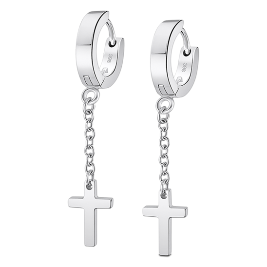 lotus PENDIENTES CRUZ LOTUS STYLE LS2173-4/1 ACERO INOXIDABLE 316L HOMBRE