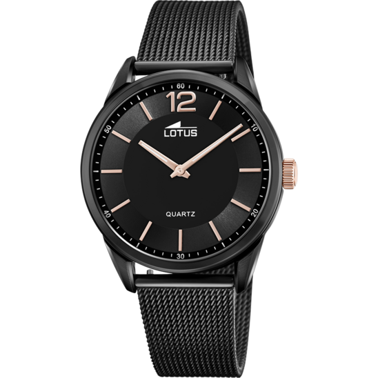 lotus RELOJ LOTUS 18736/B NEGRO CORREA DE ACERO INOXIDABLE 316L HOMBRE