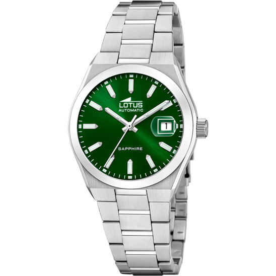 lotus RELOJ LOTUS AUTOMATIC 18996/3 VERDE CORREA DE ACERO INOXIDABLE 316L HOMBRE