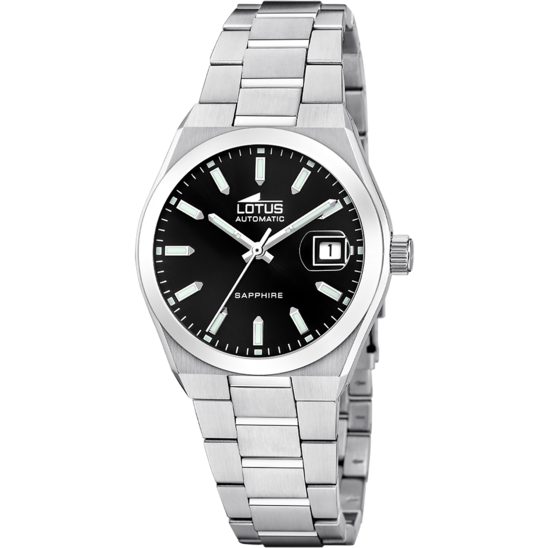 lotus RELOJ LOTUS AUTOMATIC 18996/5 NEGRO CORREA DE ACERO INOXIDABLE 316L HOMBRE
