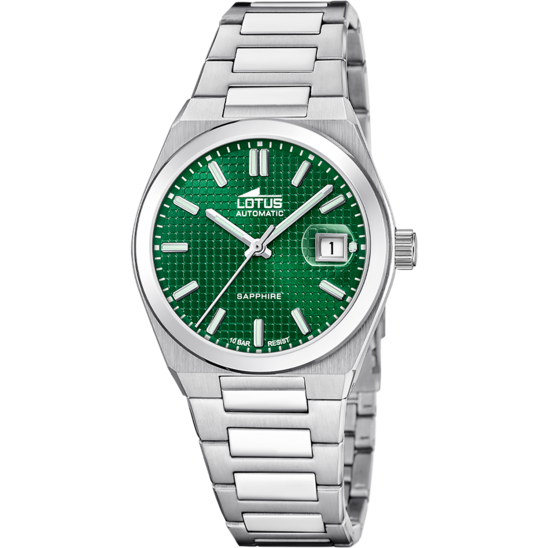 lotus RELOJ LOTUS AUTOMATIC 18999/3 VERDE CORREA DE ACERO INOXIDABLE 316L HOMBRE
