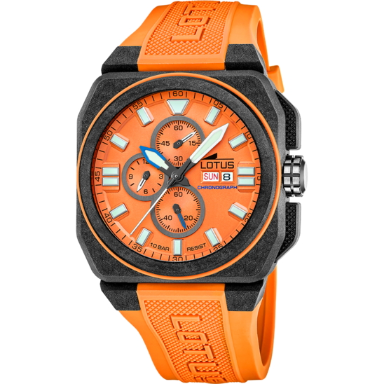 lotus RELOJ LOTUS CHRONO 18976/6 NARANJA CORREA DE CAUCHO HOMBRE
