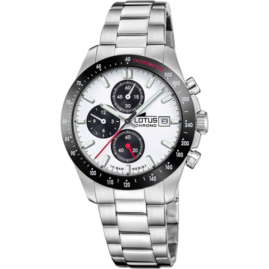 lotus RELOJ LOTUS CHRONO 18994/1 BLANCO CORREA DE ACERO INOXIDABLE 316L HOMBRE