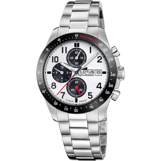 lotus RELOJ LOTUS CHRONO 18994/3 BLANCO CORREA DE ACERO INOXIDABLE 316L HOMBRE
