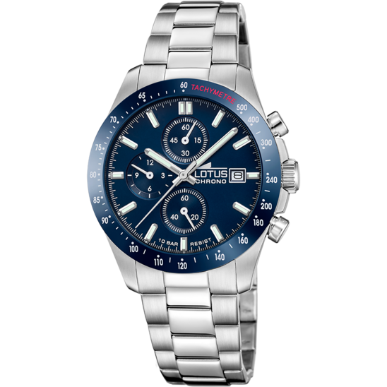 lotus RELOJ LOTUS CHRONO 18994/6 AZUL CORREA DE ACERO INOXIDABLE 316L HOMBRE