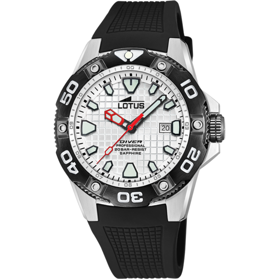 lotus RELOJ LOTUS DIVER 18927/A BLANCO CORREA DE CAUCHO HOMBRE