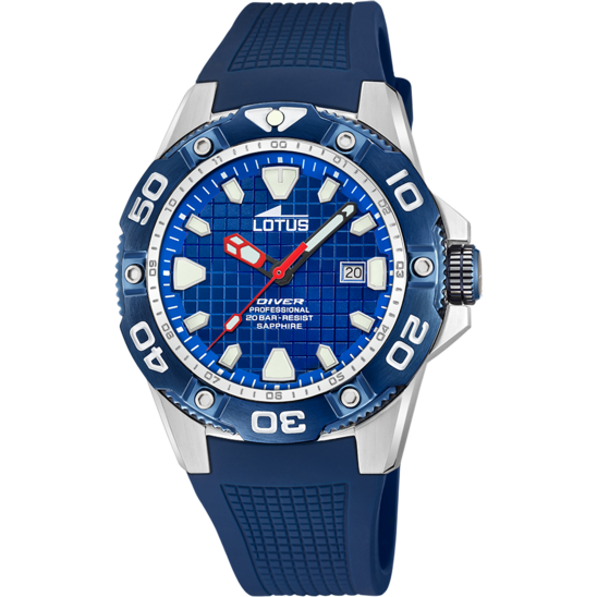 lotus RELOJ LOTUS DIVER 18927/B AZUL CORREA DE CAUCHO HOMBRE